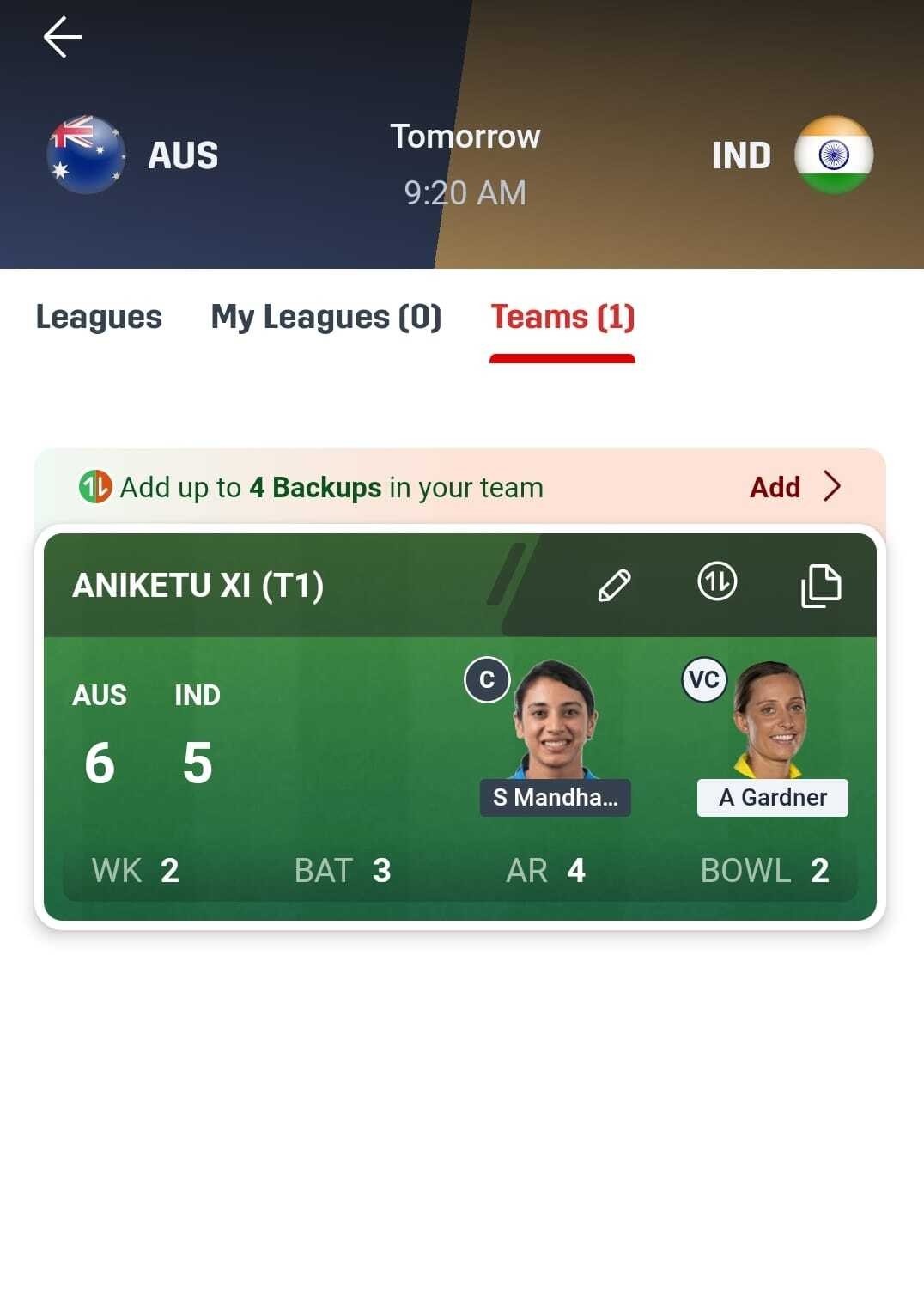 Choose your Captain and Vice-Captain
